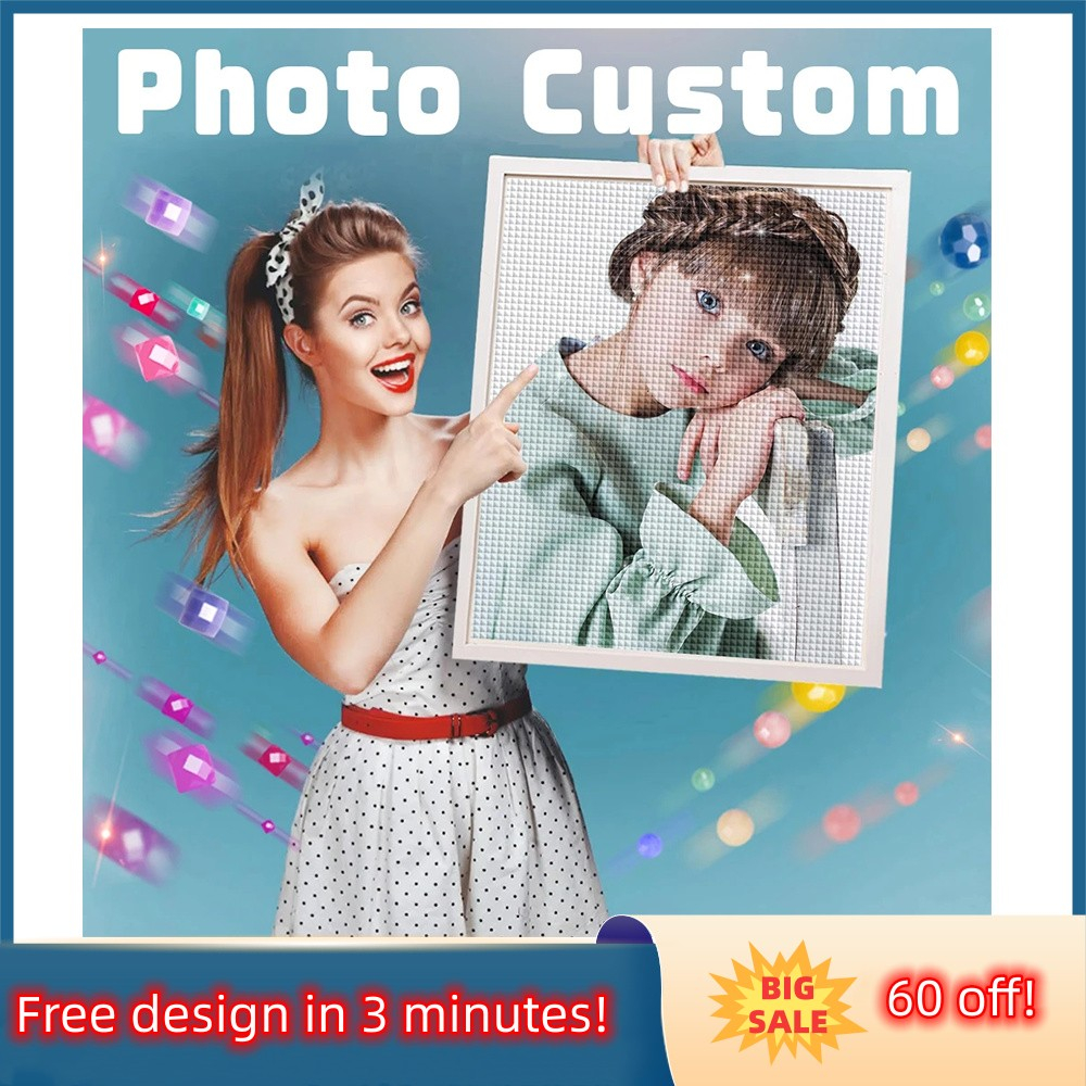 [CP] Custom Diamond Painting Round Square Full Diamond Real Picture Character Star Family Portrait Wedding Gift