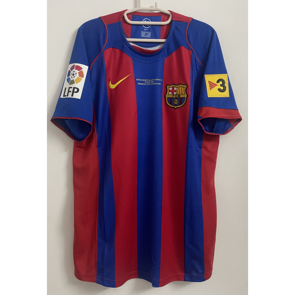 Barcelona home 04-05 [Vintage Fan Version] Football Jersey S-2XL * High Quality * T-shirt