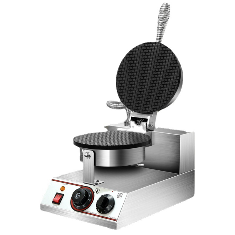 Electric Ice Cream Cone Waffle Maker Machine Egg Roll Bowl Machine Waffle Cone Maker Stainless Steel Body Nonstick Surface for Commercial Home Use 1200W 220V