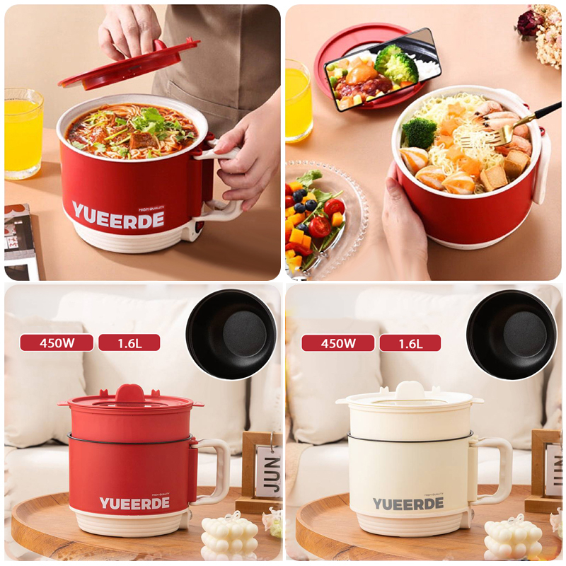 Ready Stock Electric Cooker With Malaysia 3 pin Cable Student Dormitory Noodle Heating Small Power Wok Electric Maggie Cooker