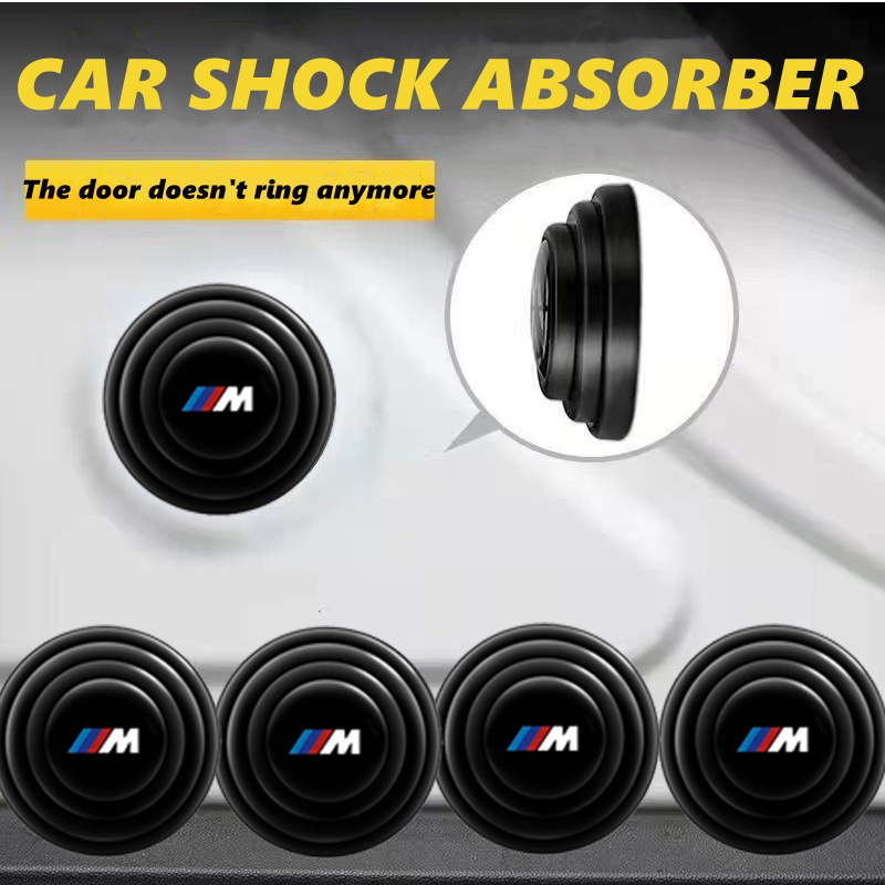 12pcs Car Door Shock Absorber Pad Silicone Car Door Soundproof Stickers Door Edge Guards Anti Collision Pad Sound Absorber Accessories for BMW F30 F10 E36 E39 E46 E60 E90 M3 M5 M6 MSport