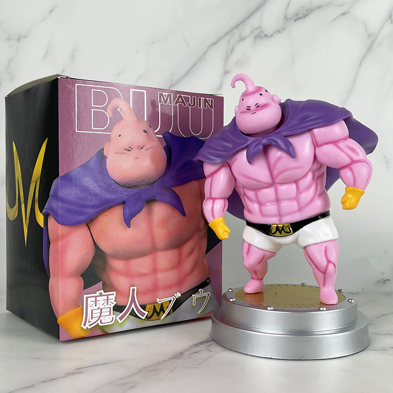 15cm Japan Anime Dragon Ball Z Muscle Majin Buu Son Goku Figure PVC Action Figures Model Collect Figurines Decorate Doll Toys Kids Gifts