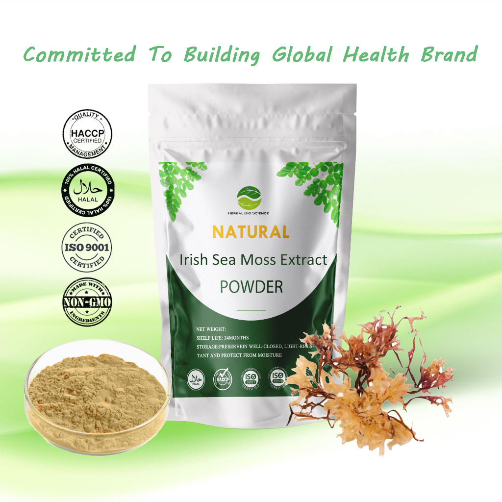 【Natural】Irish Sea Moss Extract Powder /Carrageen/Rich mineral sources/Helps bones absorb calcium/100-500g-Kosher&HALAL Certified