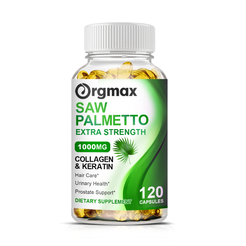 Orgmax Saw Palmetto Organic Capsule Helps Prostate Health Prevent DHT Hair Loss Enhanced Hair Growth Supplement Support Urethral Health