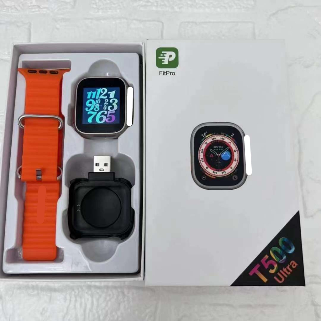 T500 Ultra 2023 New Smart Watch Waterproof Bluetooth Blood Pressure and Heart Rate Monitor PK T500 X8 Download Software Connection for Use