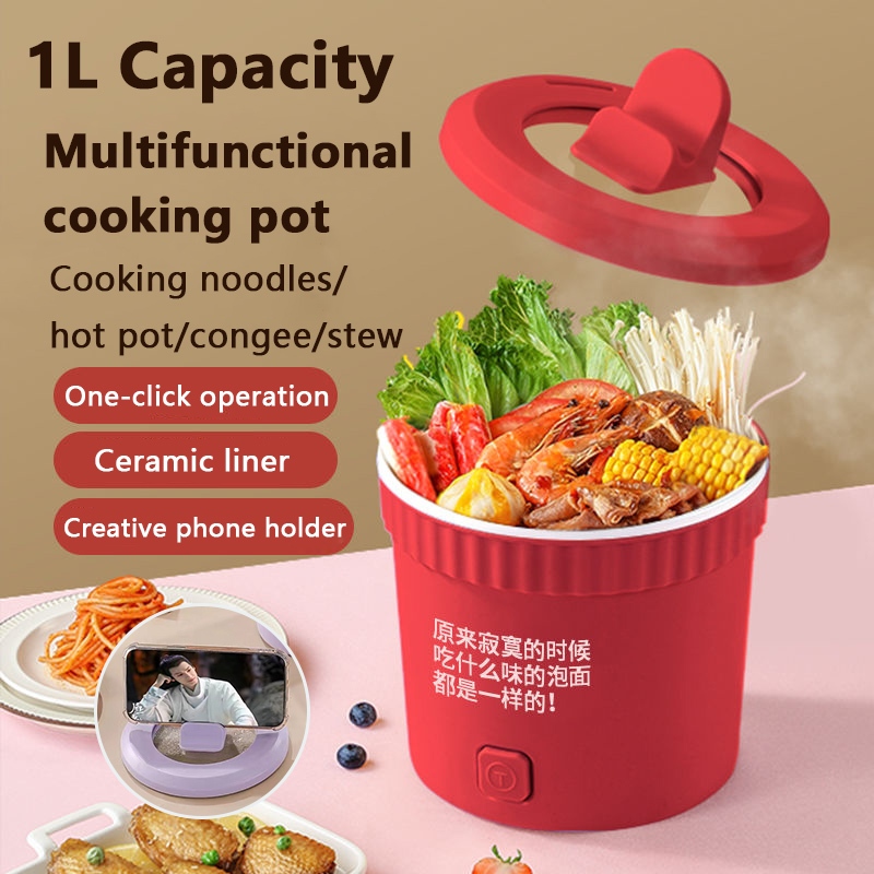 COD Mini Electric Cooker Multi-function Electric Hot Pot Household Steaming Cooking and Frying All-in-one Pot non-stick pot