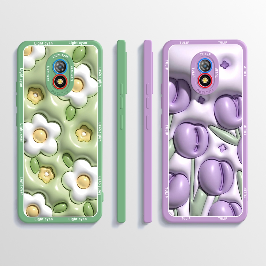 Itel A16 A16 Plus Case Fashion Tulip Flower Pattern Soft Silicone TPU Jelly Camera Protection Phone Case