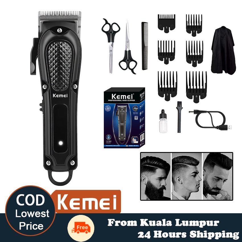 Kemei KM-1071 Electric Hair clipper Rechargeable Electric Hair Trimmer Professional Electric Shaver  Barber