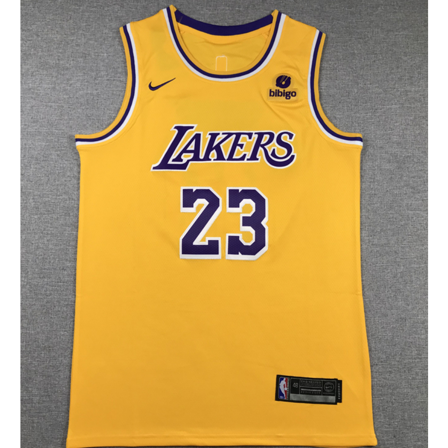 2021 new season NBA men’s Los Angeles Lakers #23 LeBron James embroidery basketball jerseys jersey yellow