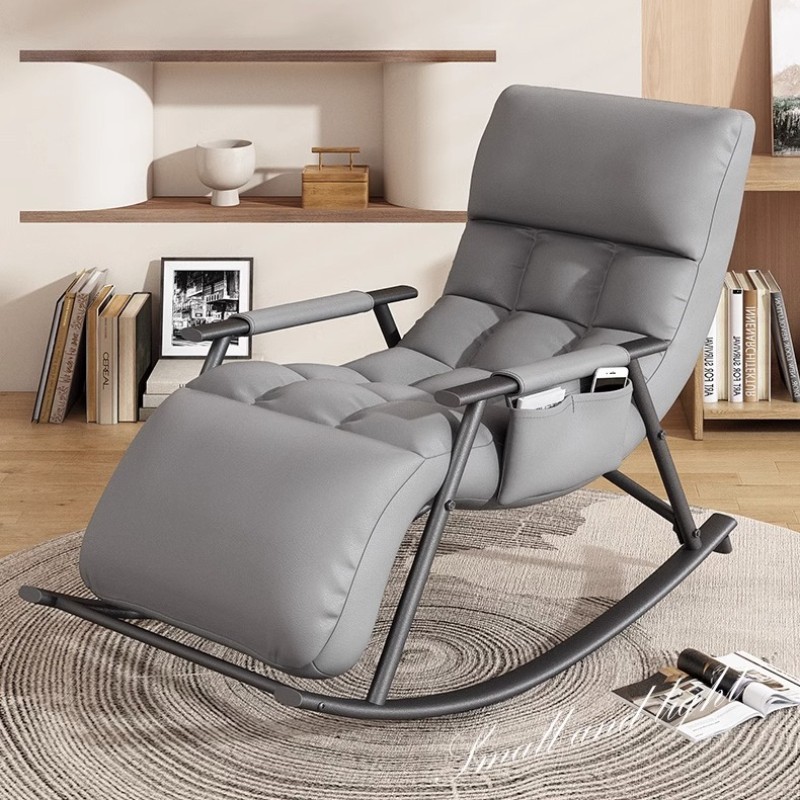 AccKerusi malas Grey Lazy Chair Adjustible Rocking Chair Arm chair Kerusi Sofa chair kerusi goyang 懒人椅 摇椅 沙发