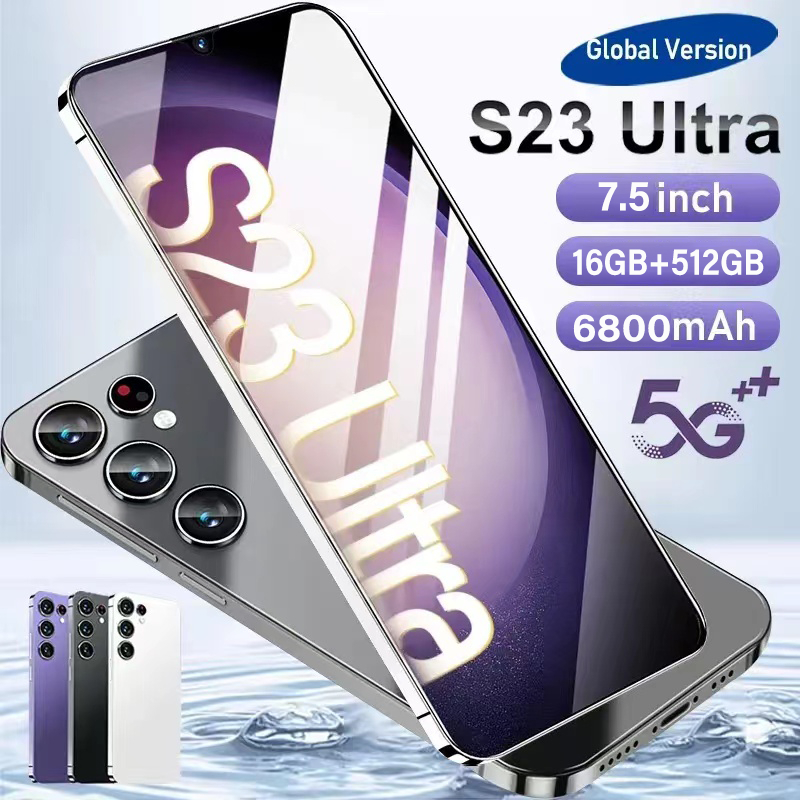 Hot Sale Genuine S24 Ultra 7.5-Inch Mobile Phone Support 4G/5G Support 2 Cards RAM 16GB ROM 512GB Cash on Delivery Store Quality Warranty 1 Year