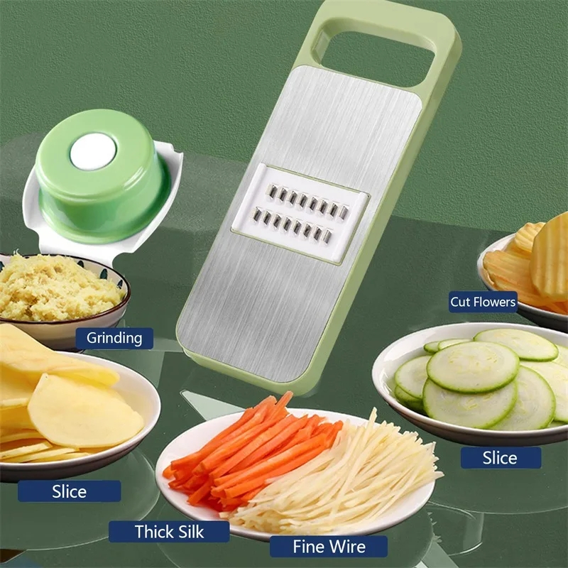 【Same day shipment】Multifunctional vegetable slicer, shredder, stainless steel fruit slicer, potato shredder, carrot grinder