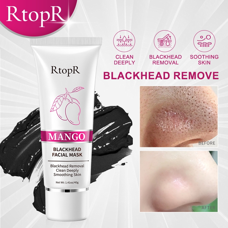 RtopR Mango Blackhead Removal Facial Mask Acne Treatment Oil-control Whitehead Remover Deep Cleaning (40g)