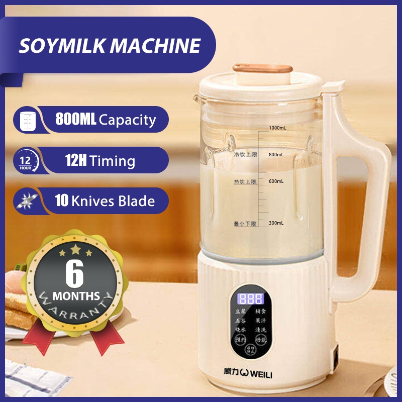 【Ready Stock】威力豆浆机800MLSoya Bean Machine Mesin Soya Milk Maker Soya Blender Soy Milk Maker Soy Bean Machine Soya Bean Maker Juicer Blender Portable Blender 破壁机
