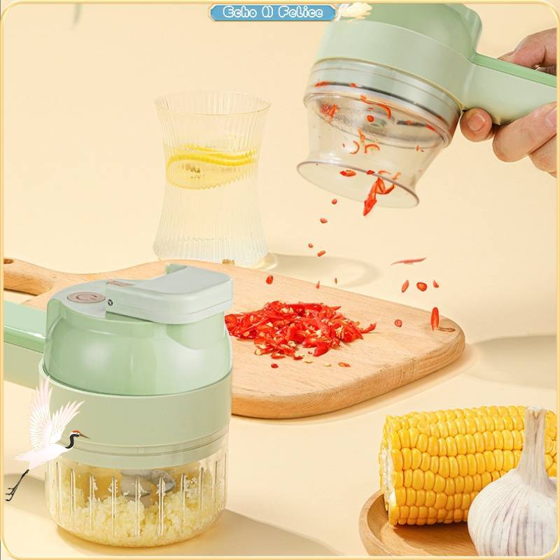 Handheld Vegetable Slicer Food Processor Garlic Chopper Food Dicer Electric Mini Blender Hand Mixer Multipurpose for Kitchen Baby Food Maker Blending Mincing Soup