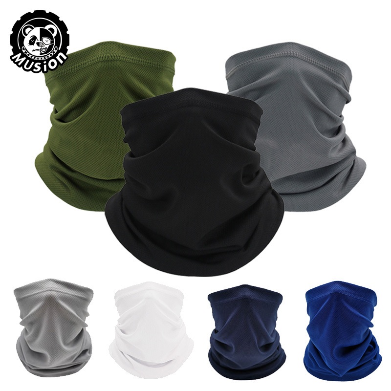 【Normal delivery during the Spring Festival】Musion Breathable Motorcycle Mask Quick Dry Mesh Bandana Head Scarf Men M Cool Fabric Topeng Muka Sun Protection Penutup Muka Rider for Cycling