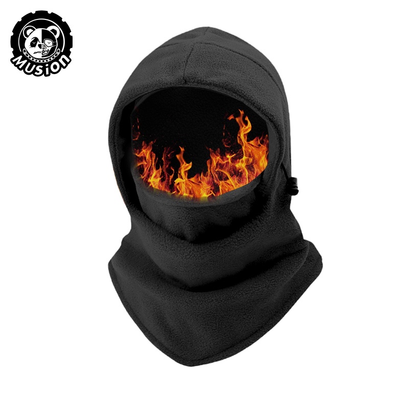 Musion Cold Weather Thermal Balaclava Hijab Adjustable Ski Face Mask Windproof Fleece Thermal Motorcycle Face Mask Cycling Neck Warmer Winter Gear for Men and Women