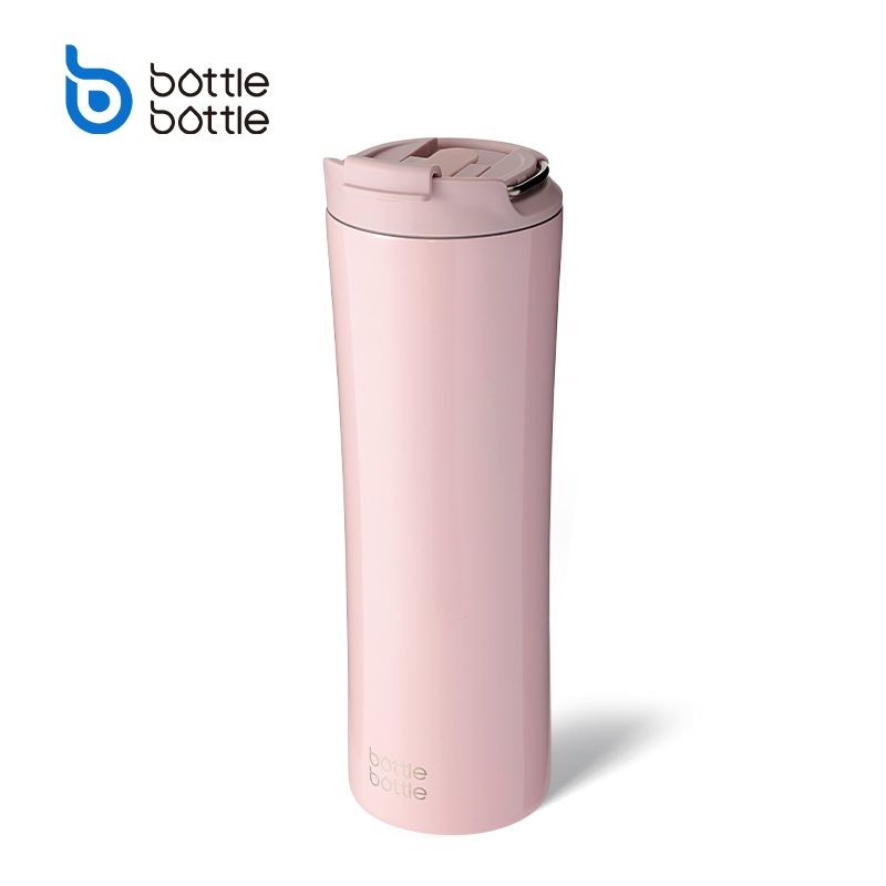 BOTTLE BOTTLE 24oz Stainless Steel Portable Water Bottle 700ml Drinking Bottle Coffee Tumbler with Tube and Anti-slip Silicone Bottom