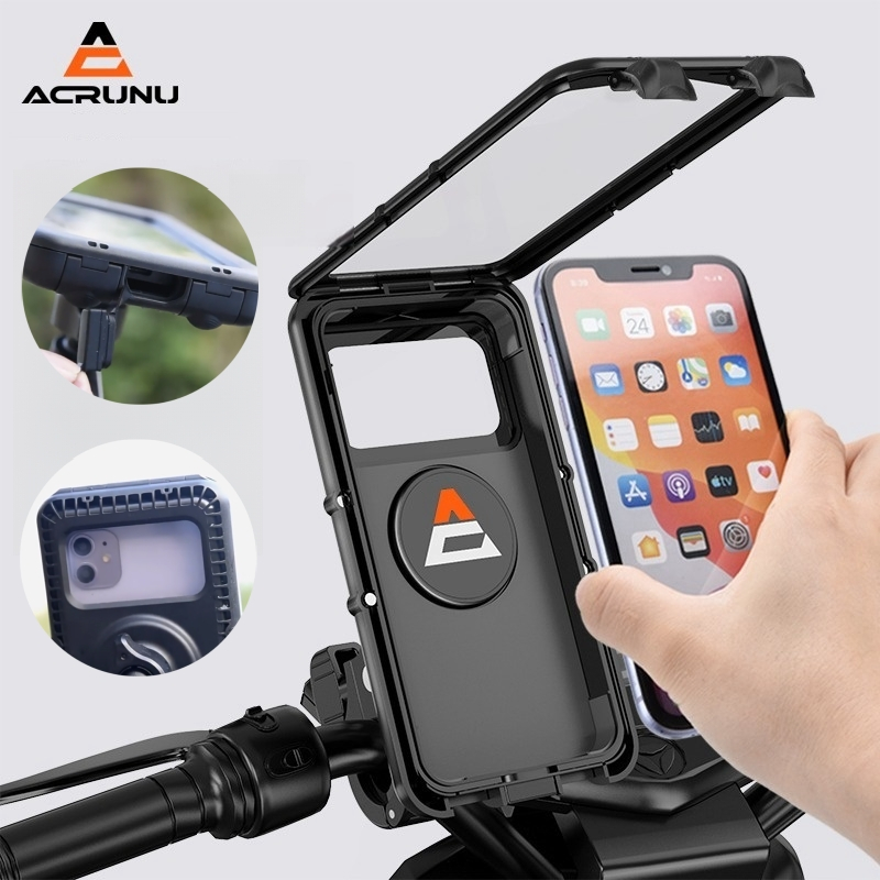 ACRUNU Waterproof Motorcycle Phone Holder 360° Adjustable Basikal Universal MTB Road Bike Motorcycle Accessories