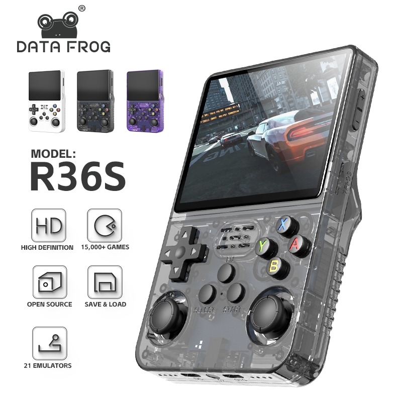 Data Frog R36S Retro Handheld Video Game Console Linux System 3.5 Inch IPS Screen Portable Pocket Video Player R35S Plus