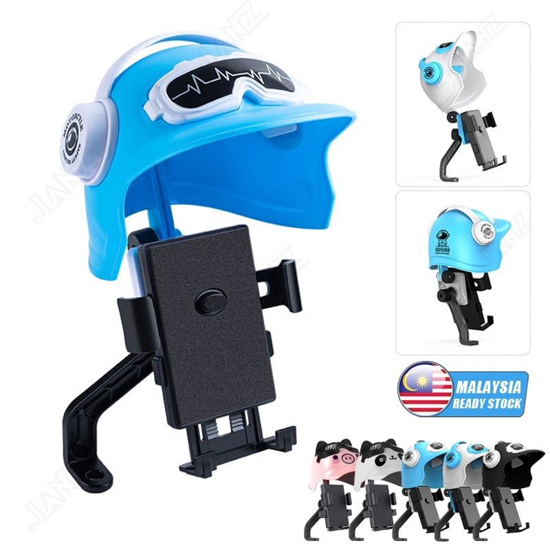 【MY Stock】Motorcycle Phone Holder Stand Motorbike Sunscreen Phone Stand Bracket wtih Sunshade Umbrella Sunproof Waterproof Helmet