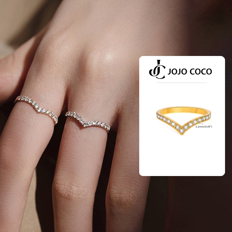 COCOJEWELRY Korean Heart-shaped Diamond Raya Ring for Women Delicate Index Finger Rings