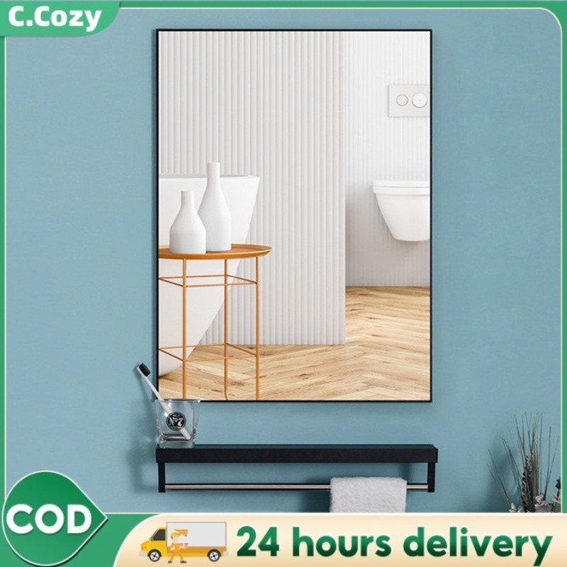 Bathroom Mirror Rectangle Mirror Cermin Bilik Mandi Hanging Mirror Wall Mirror Vanity Mirror Makeup Mirror And Shelf Mirror only Toilet Mirror Bathroom Dressing Mirror IKEA 镜子