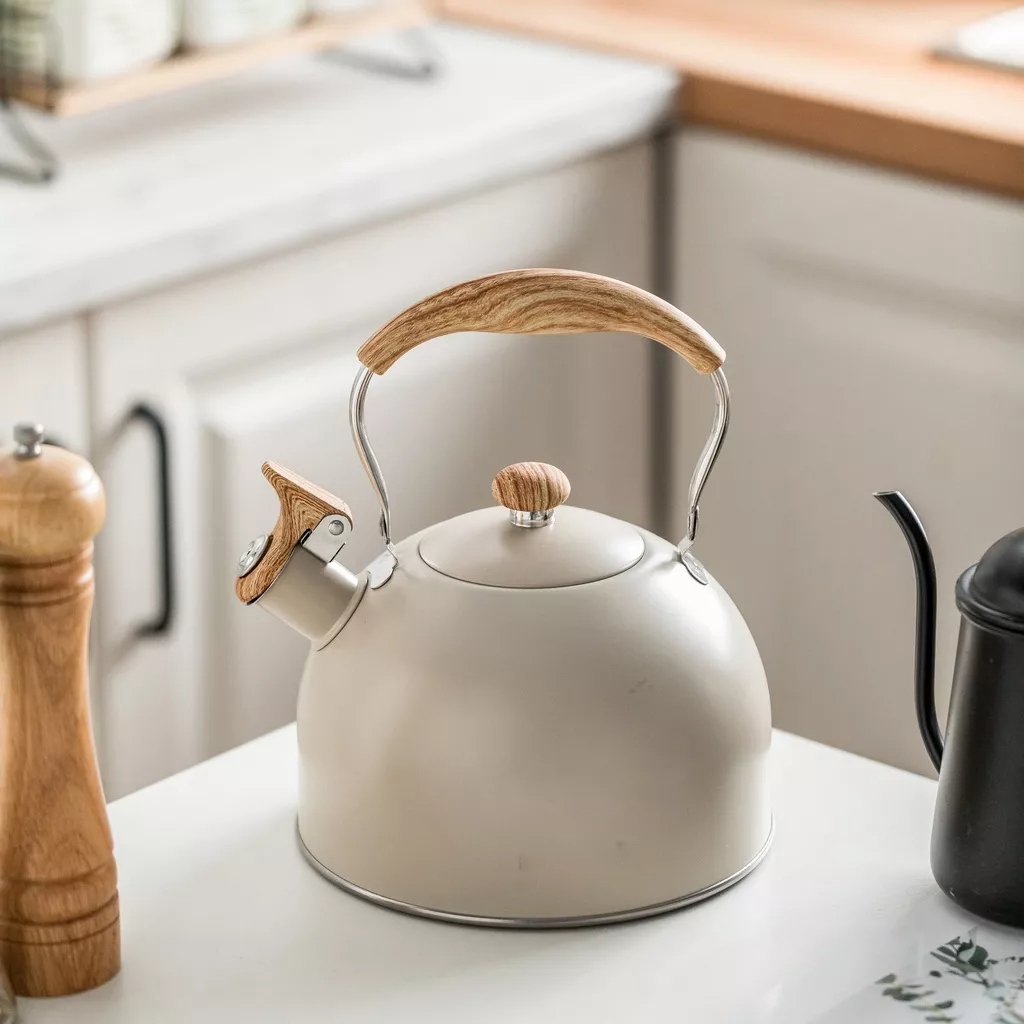 2.5L Stainless Steel Whistling Kettle Food Grade Tea Pot kettle Cerek Air Water Boiler Pemanas Air Kettel Compatible With Gas