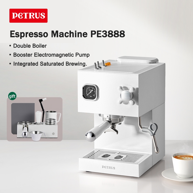 Petrus Espresso Coffee Machine Coffee Maker With Portafilter Steam Wand Milk Frother (58mm) PE3888