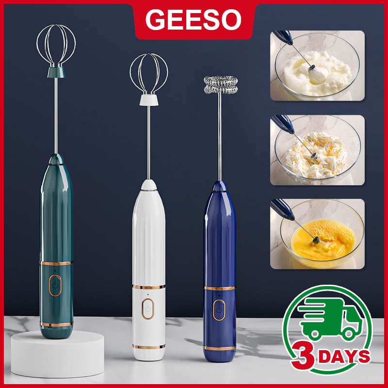 GEESO Electric Handheld Egg Mixer Multi-functional Electric Whisk Hand Blender Electric Mixer For Baking 电动打蛋器 手持搅拌器