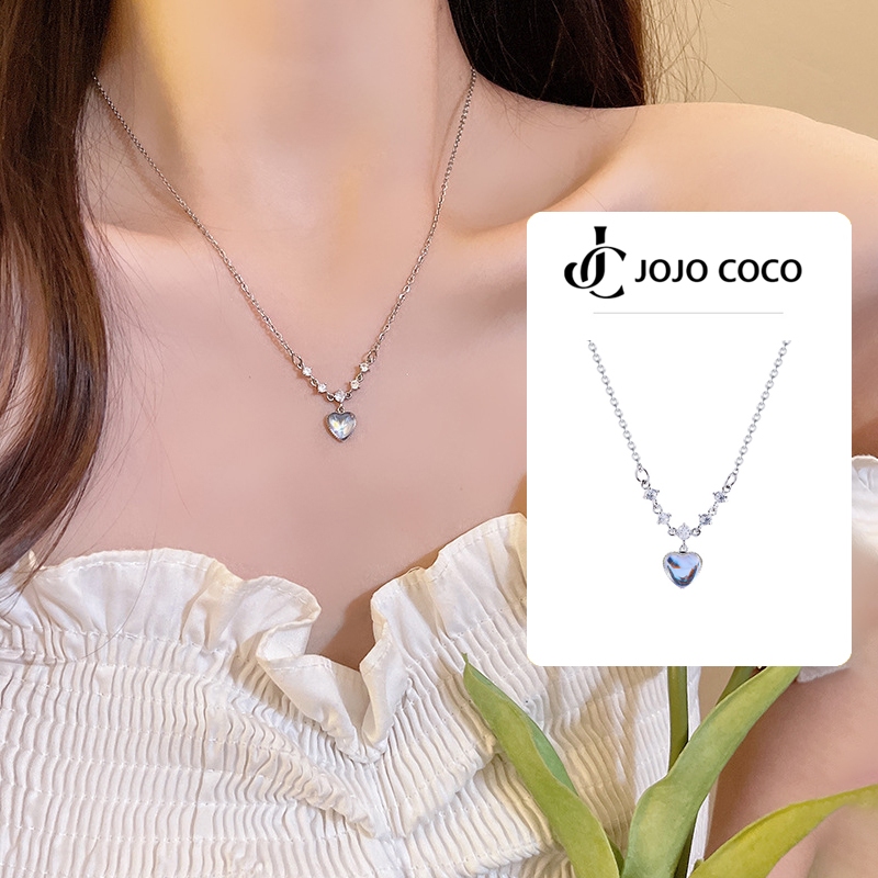 JOJO COCO Summer New Dream Love Pendant Necklace for Women Temperament Clavicle Chain