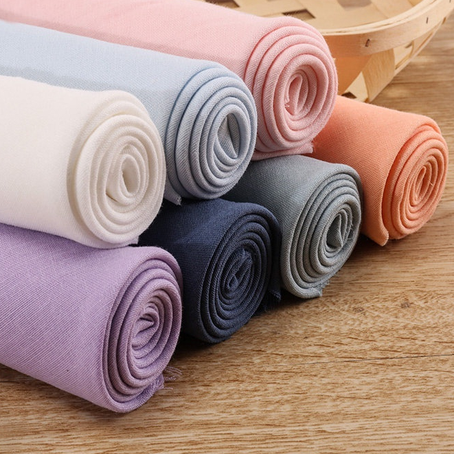 Eco-friendly cotton gauze fabric double layer sewing material fluorescent-free for baby napkin or towel 50x150cm W300350