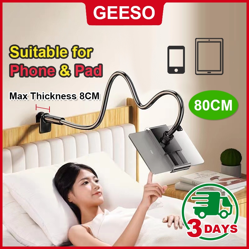 GEESO Universal Phone Holder Flexible Long Arms Hands Free Cell Phone Tablet Stand Bracket With Clip For Bed Desk 床头桌面支架 懒人手机支架