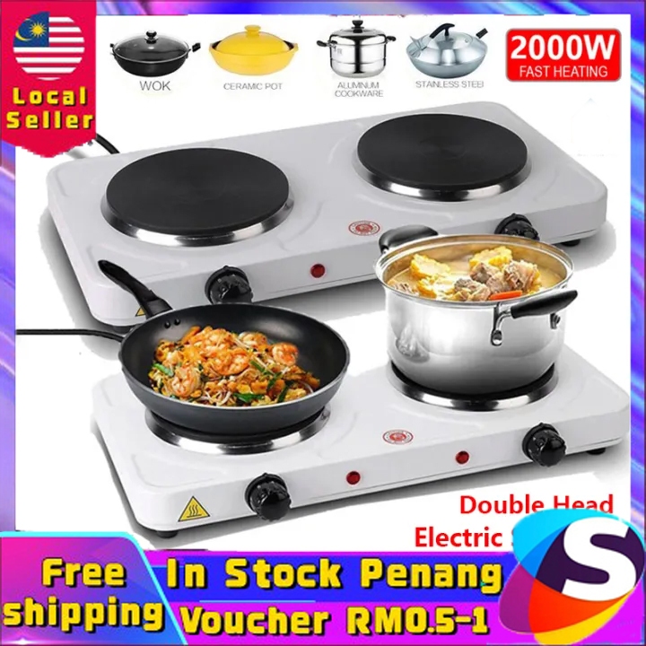 【Malaysia Spot Sale】Electric Stove Cooking 1000W Hot Plate Cookware(Like Gas Stove Induction Cooker)Portable Electric Cooking Mini Stove