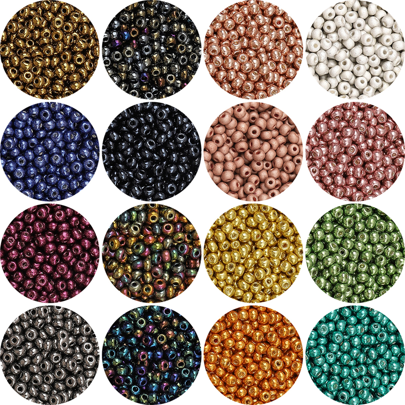 10g 2-4mm Metallic Mineral Color Czech Glass Seed Beads Loose Beads for DIY Jewelry Making Bracelet Necklace Supplies