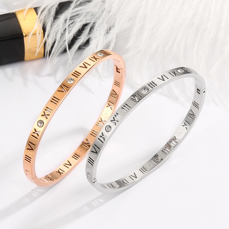 Ht Titanium Steel Inspirational Moment Bracelet Fashion Unique Roman Numeral Bracelet Korean Stainless Steel Fashion Jewelry Does Not Fade