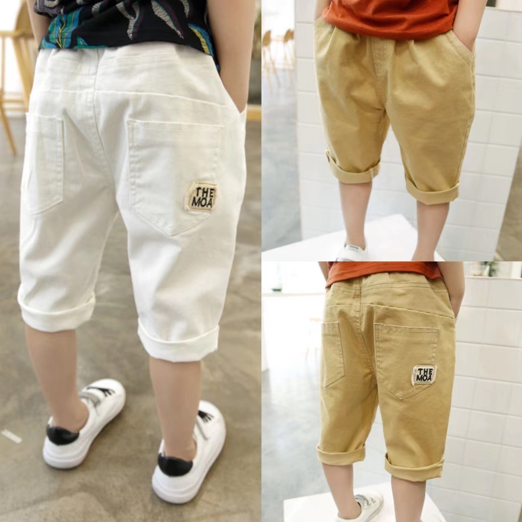 ✨✨【Ready Stock】3-12y Childrens Clothing Summer Baby Boys Cropped Pants 2024 New Handsome Loose Casual Shorts Kids Clothes 男童短裤 seluar pendek budak lelaki