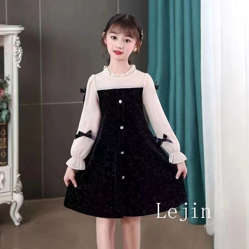 Girls Dress Long Sleeve Dress Princess Dress Birthday Dress Baju Budak Perempuan Kids Dress Childrens Clothing