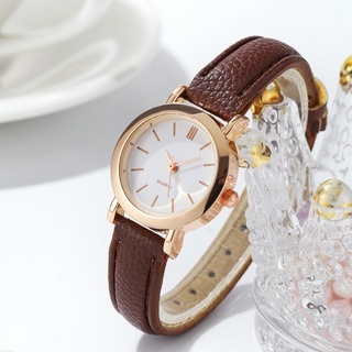 Women Casual Leather Strap Small Quartz Watch Jam Tangan Wanita Prempuan