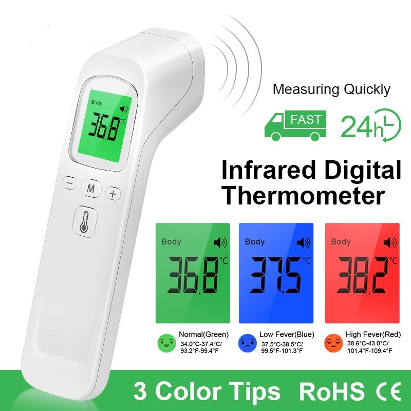 FDA CE Approved High Accuracy Baby Adult Infrared SOP Handheld Thermometer LCD Termometer Dahi Memory Record Fever