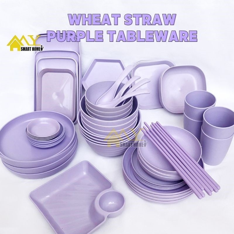 【Ready Stock】 紫色餐具 Purple Tableware Plate Bowl Nordic Style Tableware Ins Dinnerware Set Spoon Chopstick Rice Spoon Soup Spoon Seasoning Dish Snack Dish Plastic Tray Purple Bowls Barang Dapur Senduk Nasi Sudu besar Sudu plat cawan mangkuk pinggan碗 盘 碟 筷 勺