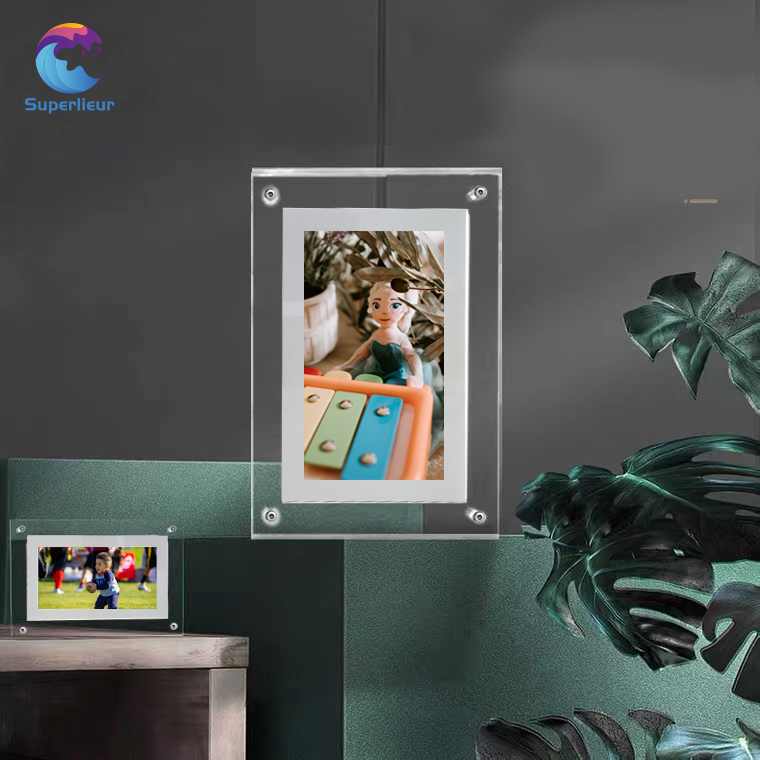 Superlieur 7 Inch Acrylic Video Player Smart Motion Digital Photo Frame Video Picture Frame Player