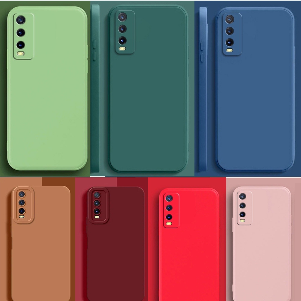 Vivo Y20 Y20S Y20 2021 Y12S Y20i Y11S Case Soft Silicone TPU Phone Case Cover VIVO Y20 2021 Y20S Y12S 2021 Y20A Y20G Y20s G Matte Simple Candy Color Case