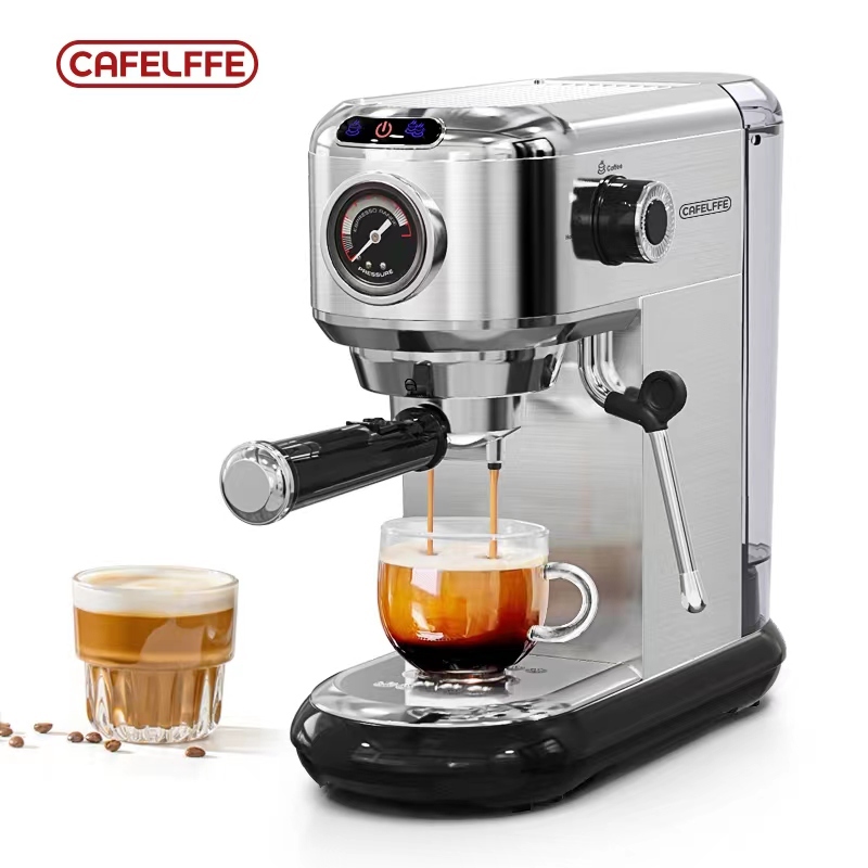 Cafelffe Espresso Machine Semi Automatic Coffee Maker With Milk Frother Steamer