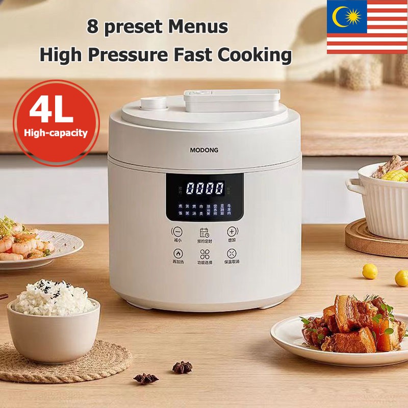 【24H shipment】Electric Pressure Cooker Household Small Rice Cooker Smart Cooker Stockpot 4l Large Capacity Electric Pressure Cooker Rice Cooker 6-8 People 電壓力鍋