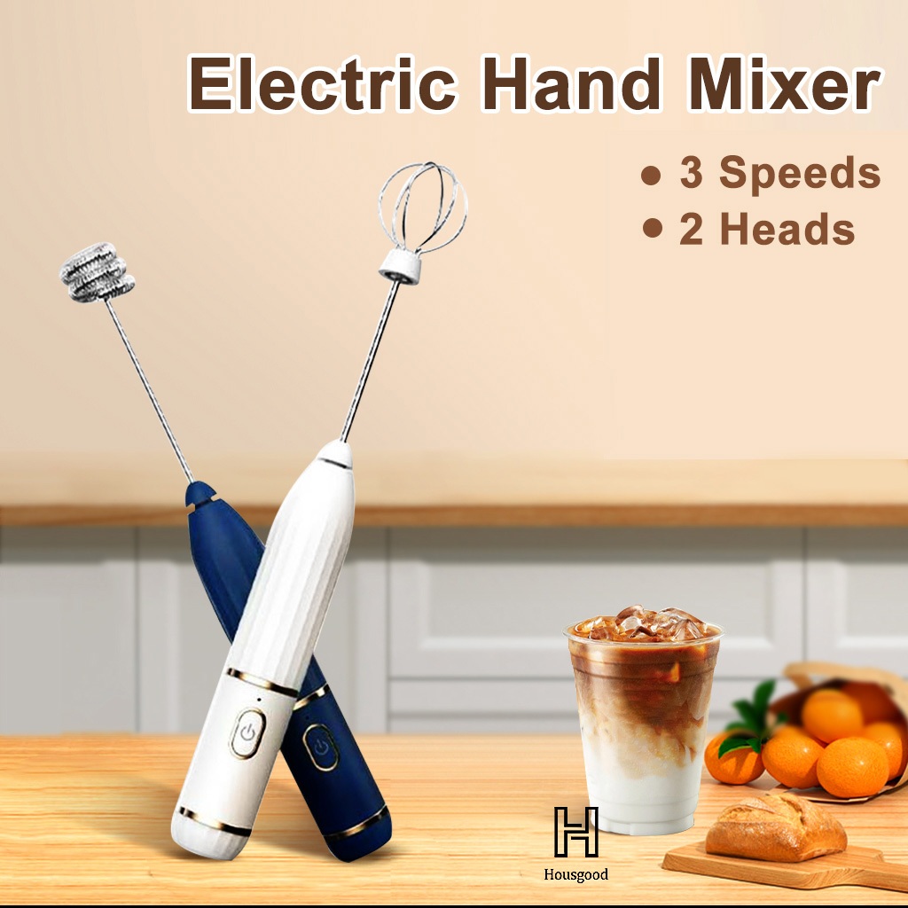 3-Speeds Electric Hand Mixer for Baking Cake Rechargeable PortableEgg Beater  Coffee Milk Frother Matcha Whisk Appliance