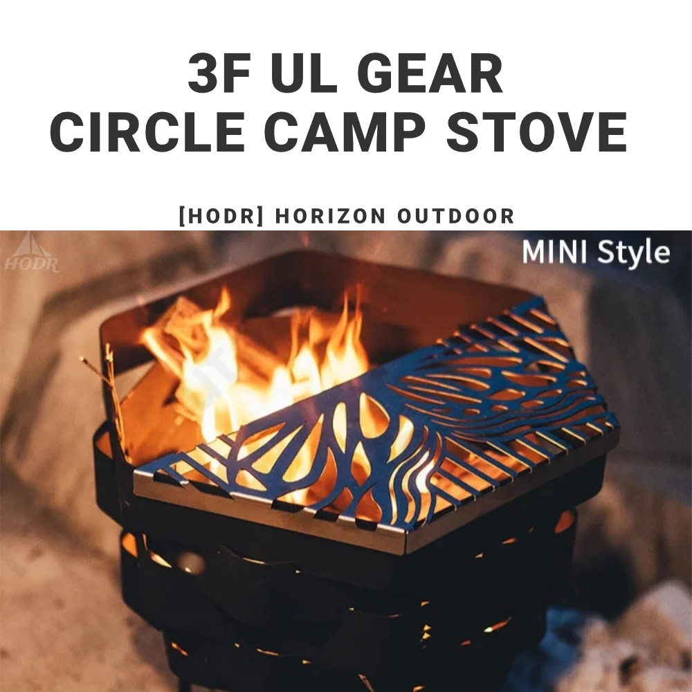 [HODR] 3F UL GEAR Portable Circle Stove Mini Ultra-Light Camping Api Unggun Dapur Api Perkhemahan Dapur Kayu Camping Pemanggang BBQ Picnic Portable Campfire Cooking Heating Alat Masak Berkemah Tungku Api Kayu Rakit Panggangan