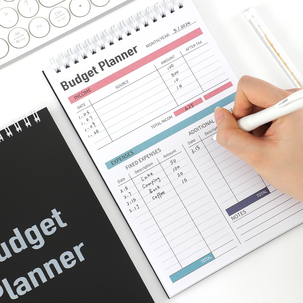 1pc Budget Planner Notepad Expense Tracker Notebook Budgeting Journal Finance Planner Accounts Book To Take Control Of Your Money 142 * 217mm 52 sheets