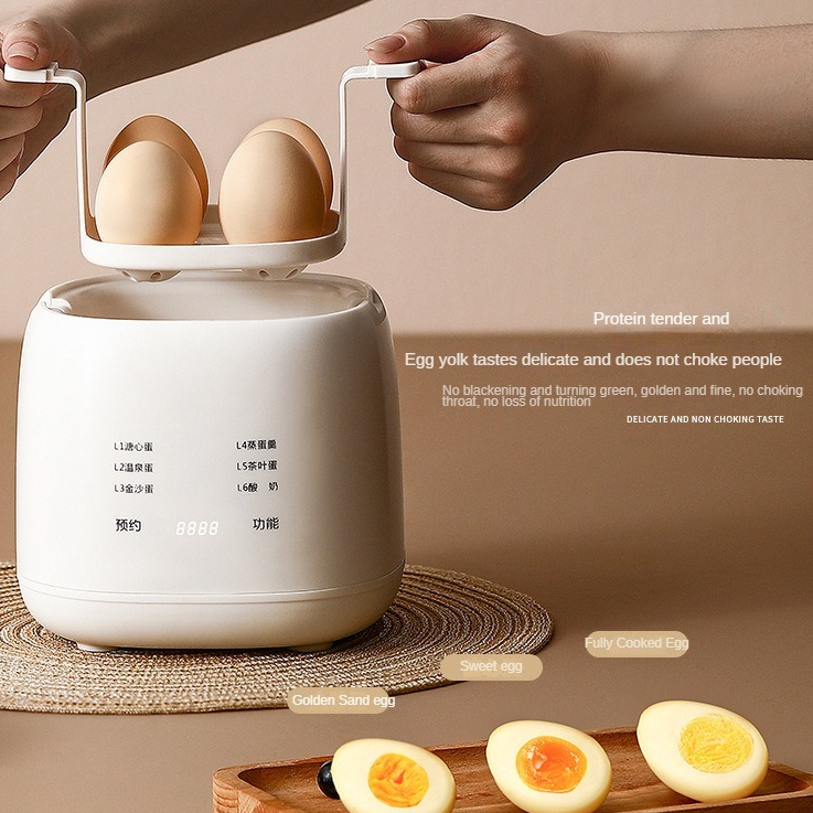 【Ready Stock】Egg boiler 220V Socket Home Appliances Kitchen Half Boiled Egg Maker Electric Automatic Power Off Egg Steamer Multifunctional Egg Yogurt Machine Safe Timer Egg Maker