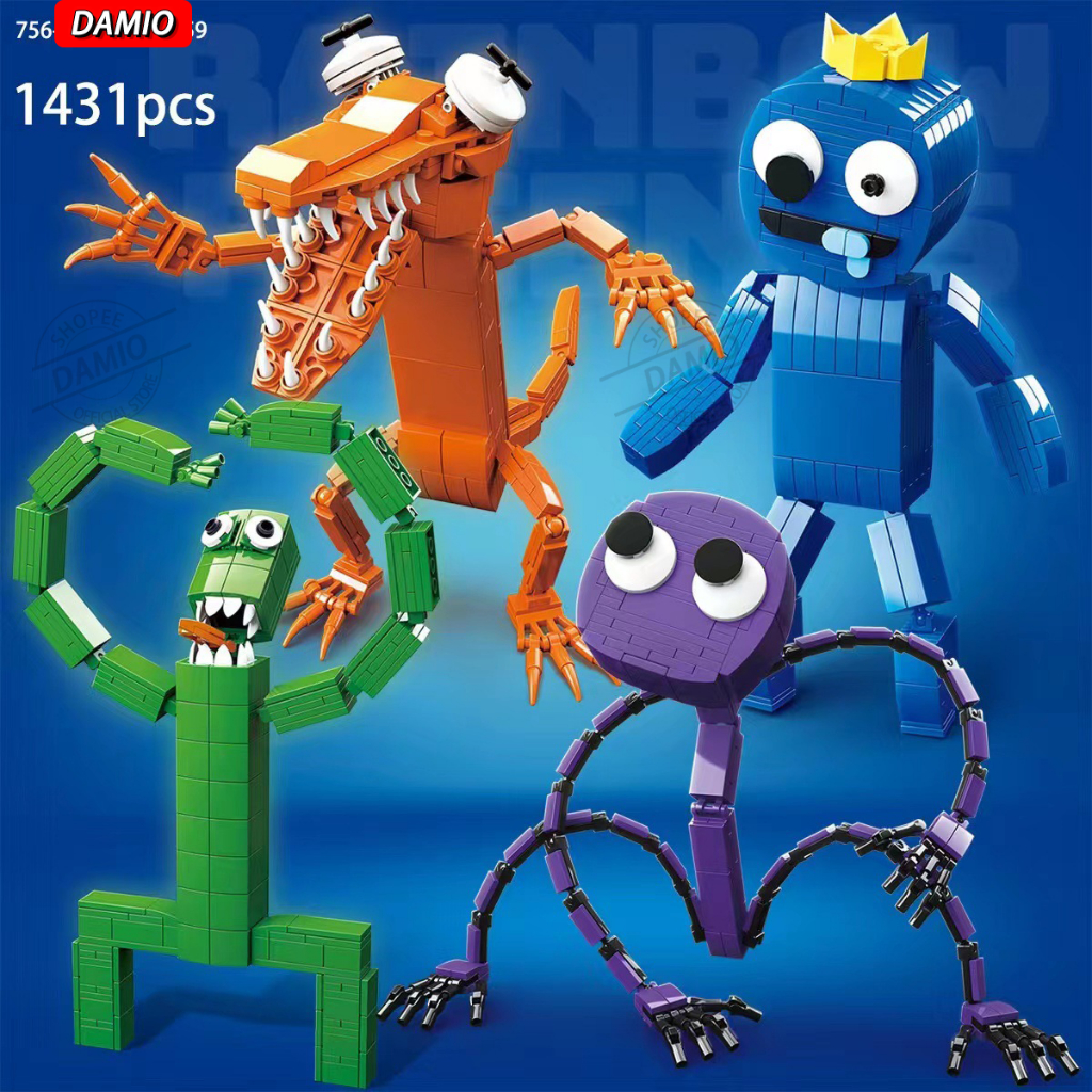 Game Series Rainbow Friends MOC Collection Red Purple Pink Yellow Monster Small Particle Building Blocks [B0157]